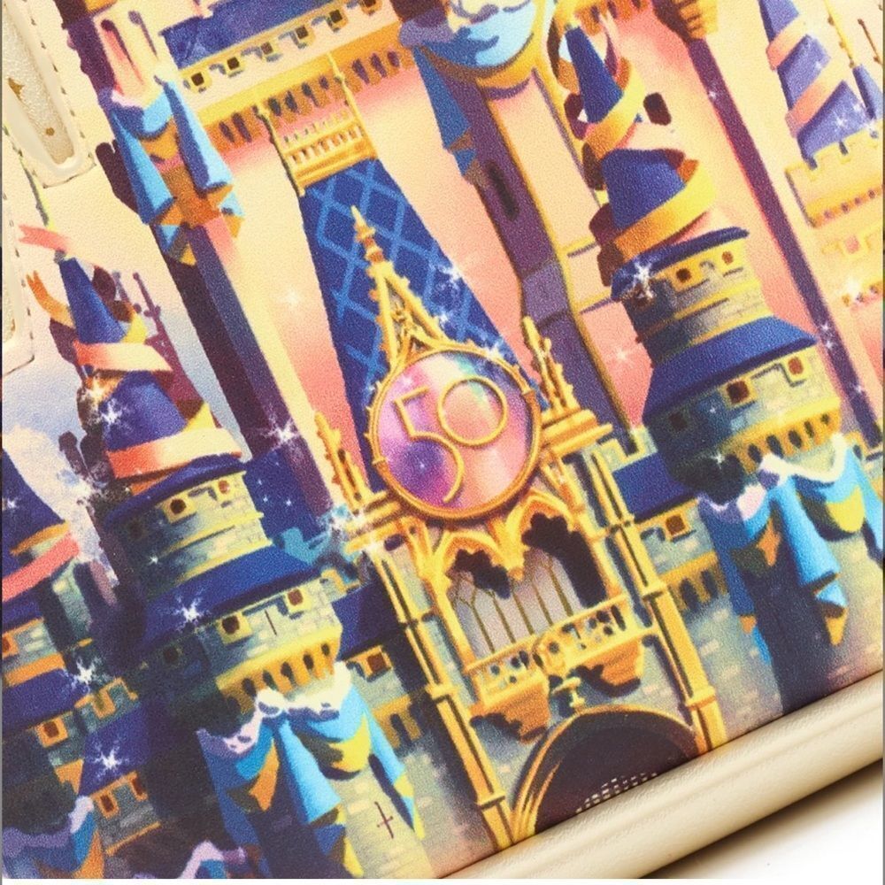 NWT Loungefly Walt Disney World 50th Anniversary Castle Mini Backpack - Picture 3 of 6